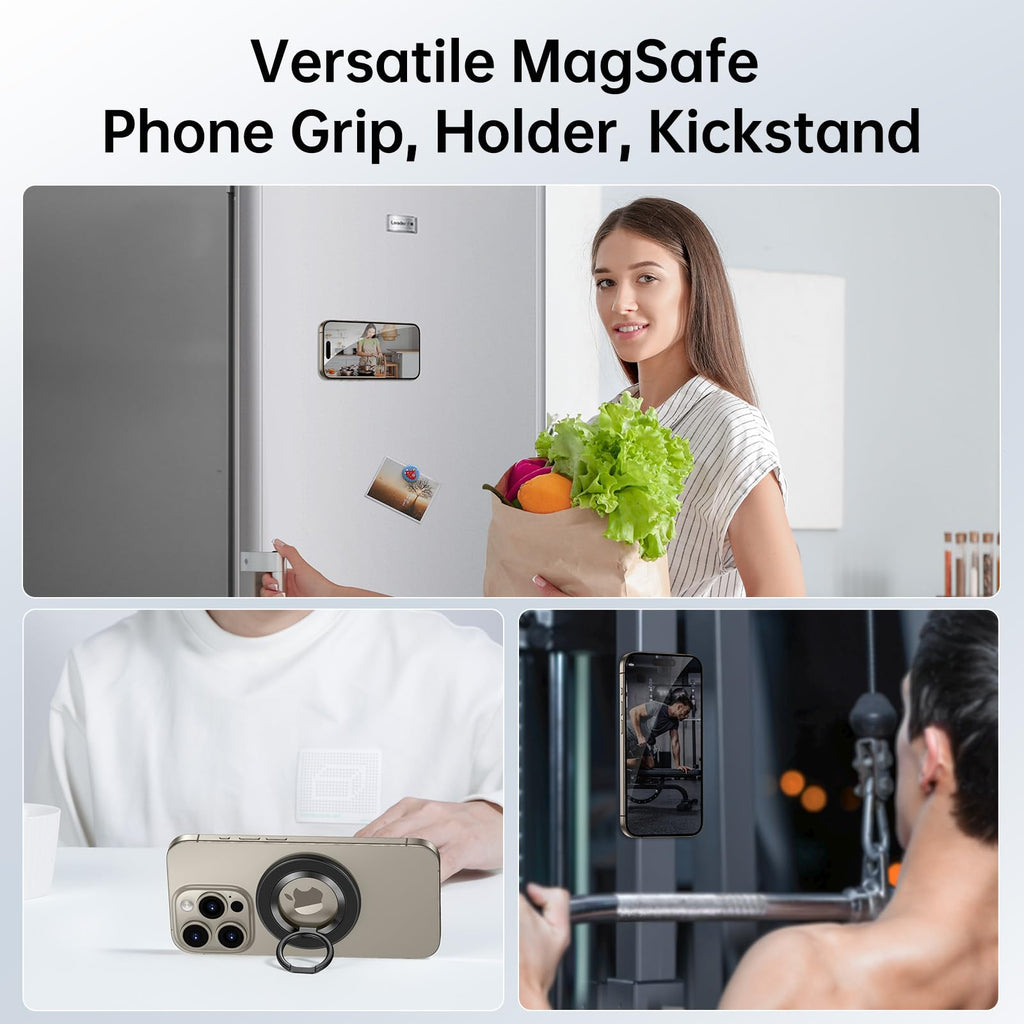 SYNCWIRE for MagSafe Phone Grip, Magnetic Phone Ring Holder Stand Kickstand
