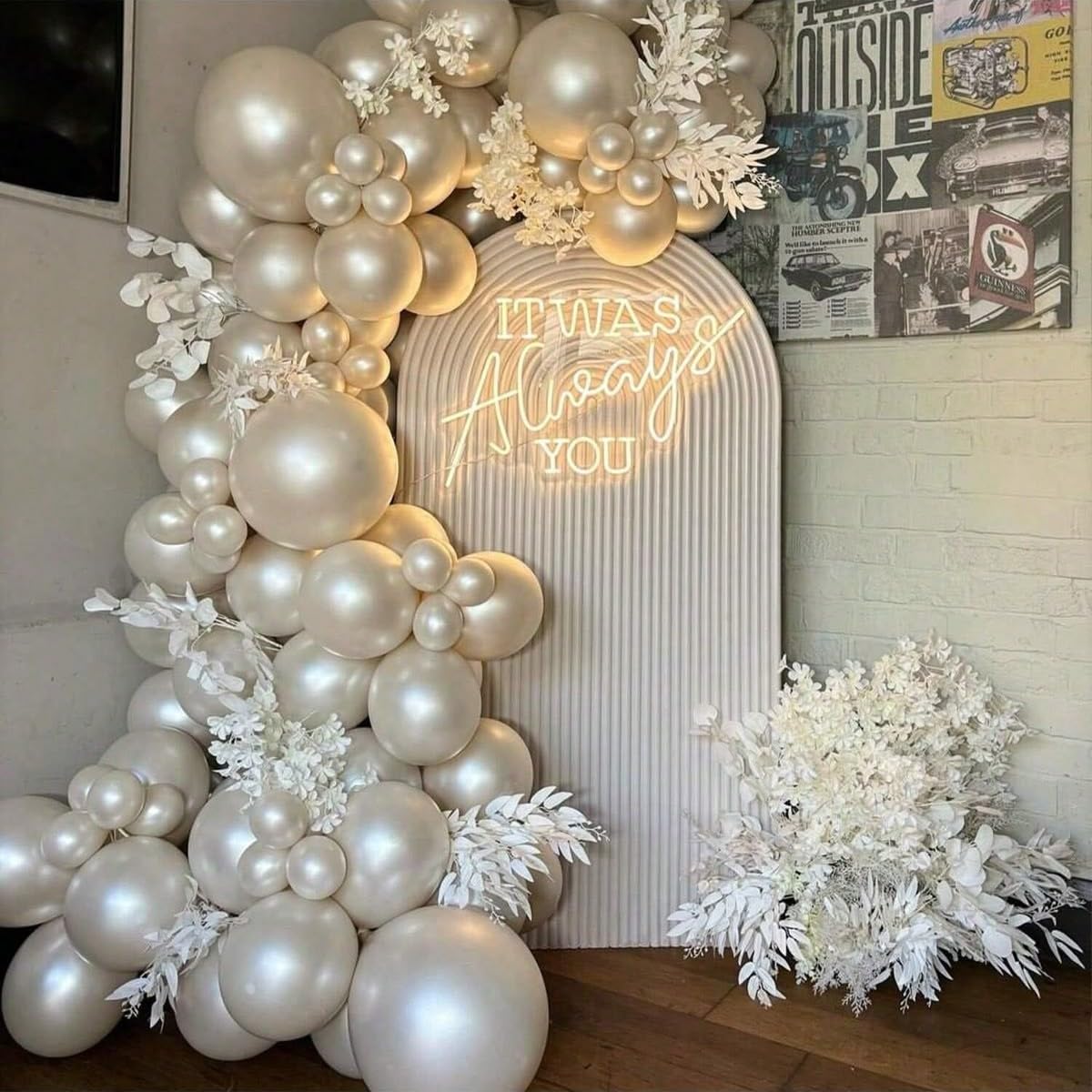 Togvu White Balloons, 50Pack 5 Inch Small Mini Matte White Latex Party Balloons for Wedding Engagement Bridal Baby Shower Anniversary Decorations Supplies