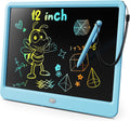 KOKODI LCD Writing Tablet, 12 Inch Colorful Toddler Doodle Board Drawing Tablet, Erasable Reusable Electronic Drawing Pads, Educational and Learning Toy for 3-6 Years Old Boy and Girls(Blue)