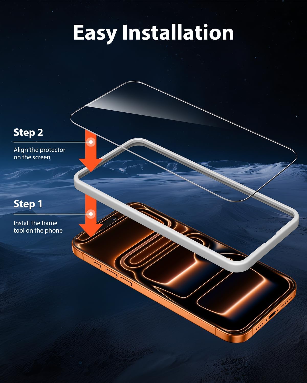 Mkeke Screen Protector for iPhone 17 Pro, 3 Pack 9H+ Tempered Glass