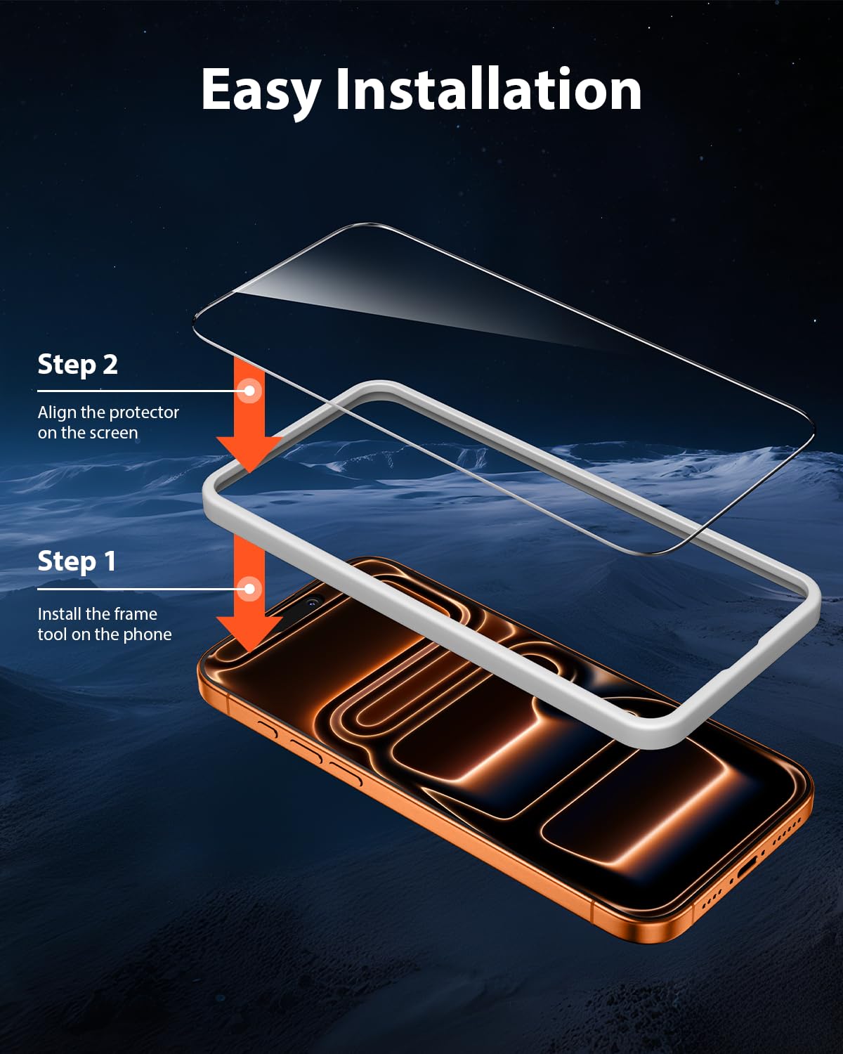 Mkeke Screen Protector for iPhone 17 Pro, 3 Pack 9H+ Tempered Glass