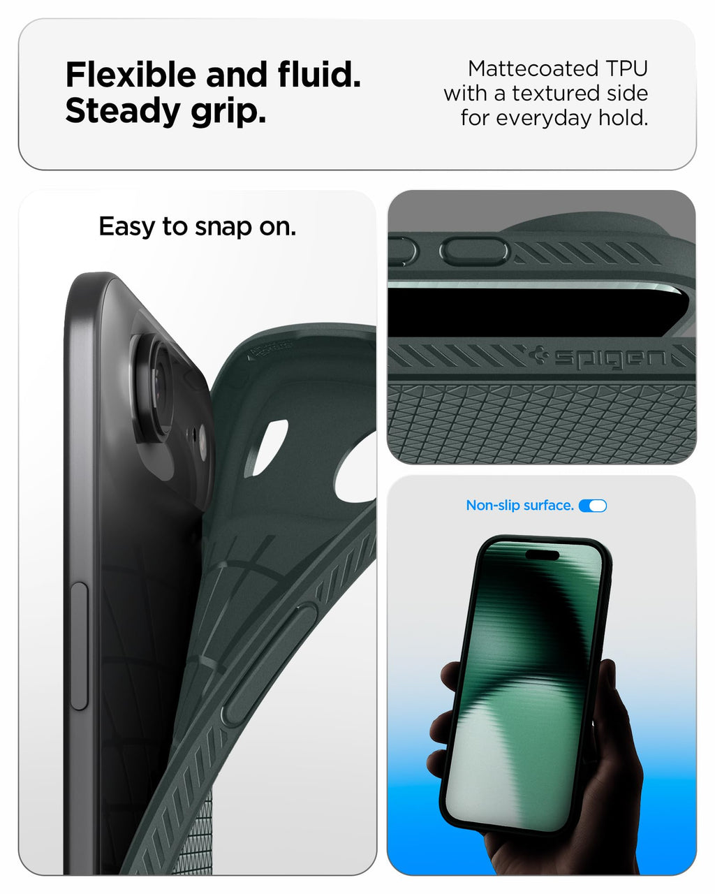 Spigen Liquid Air Designed for iPhone 13 Pro Max Case (2021) - Matte Black