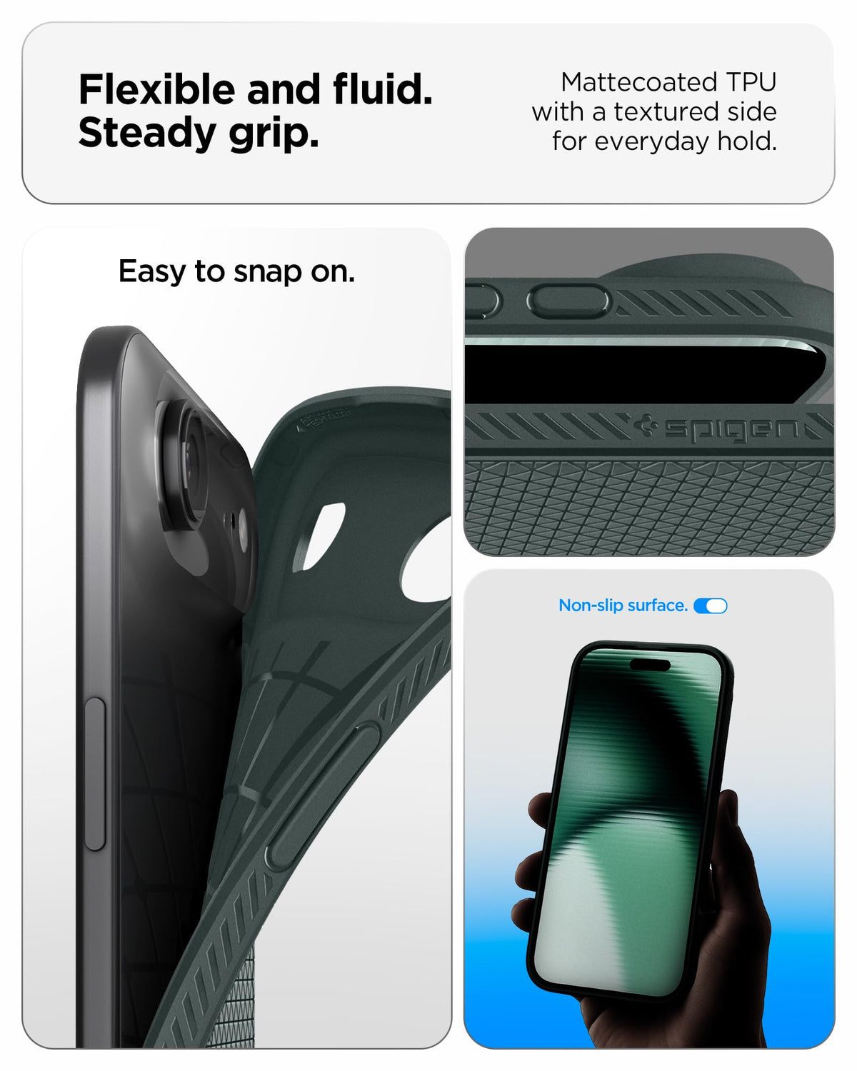 Spigen Liquid Air Designed for iPhone 13 Pro Max Case (2021) - Matte Black