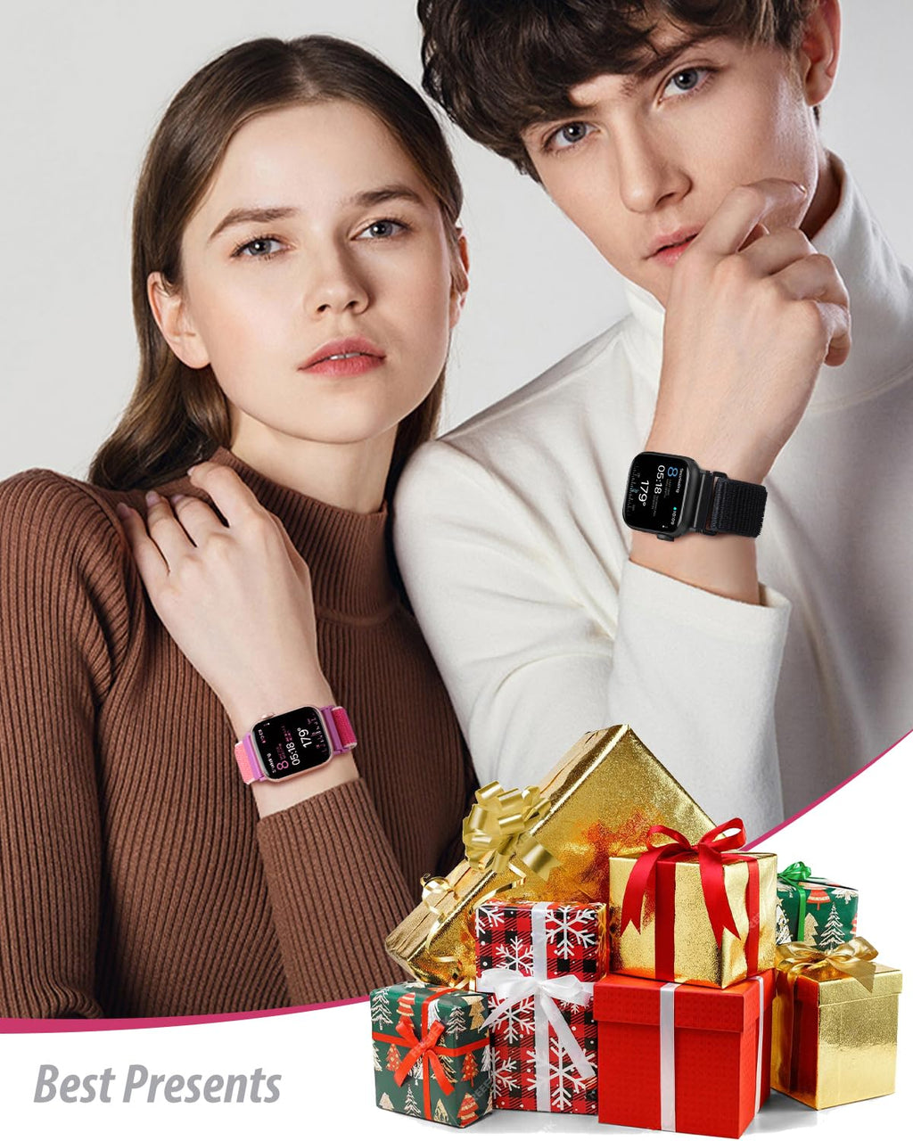 Nylon Loop Sport Band Compatible with Apple Watch Bands 38mm 40mm 41mm 42mm for Women Men, iWatch Wrist Straps for Se, Series 12 11 10 9 8 7, Breathable, Soft Band Ideal for Outdoor