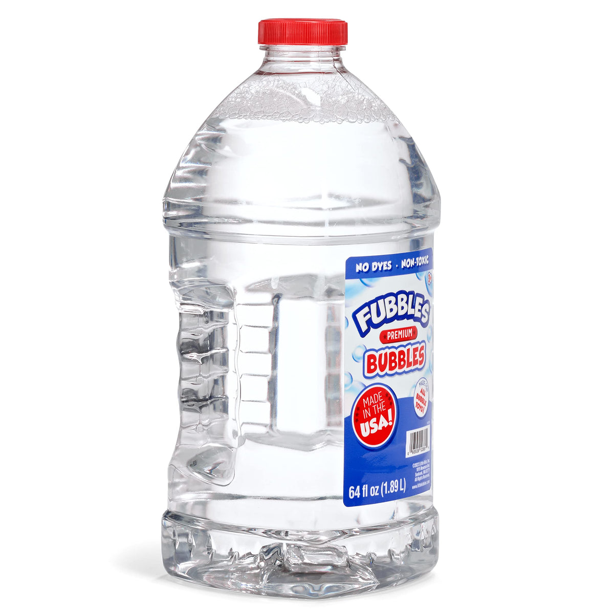 Little Kids Bubbles by Fubbles | Made in The USA | 64oz Non Toxic Bubble Solution | Refill Solution for Bubble Machines and Bubble Toys