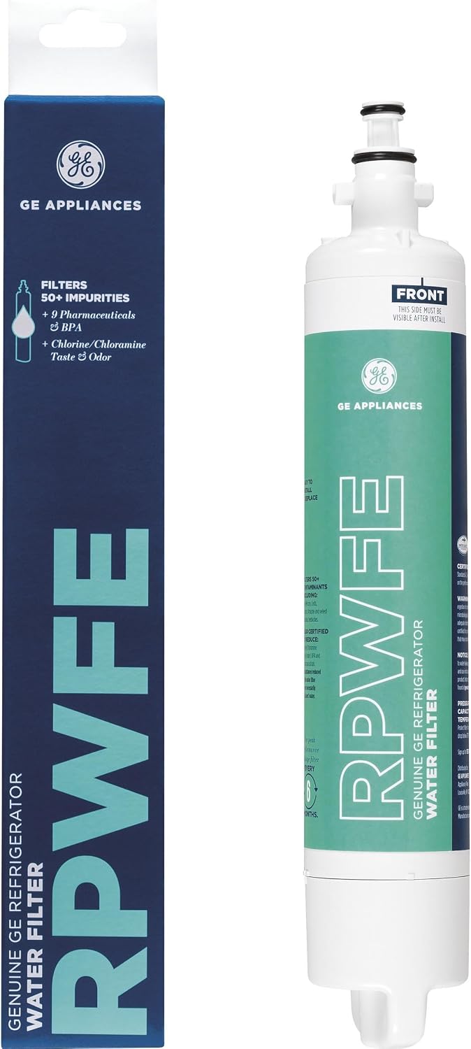 GE RPWFE™ Refrigerator Water Filter, Genuine Filter, Guaranteed Fit, 1-pack