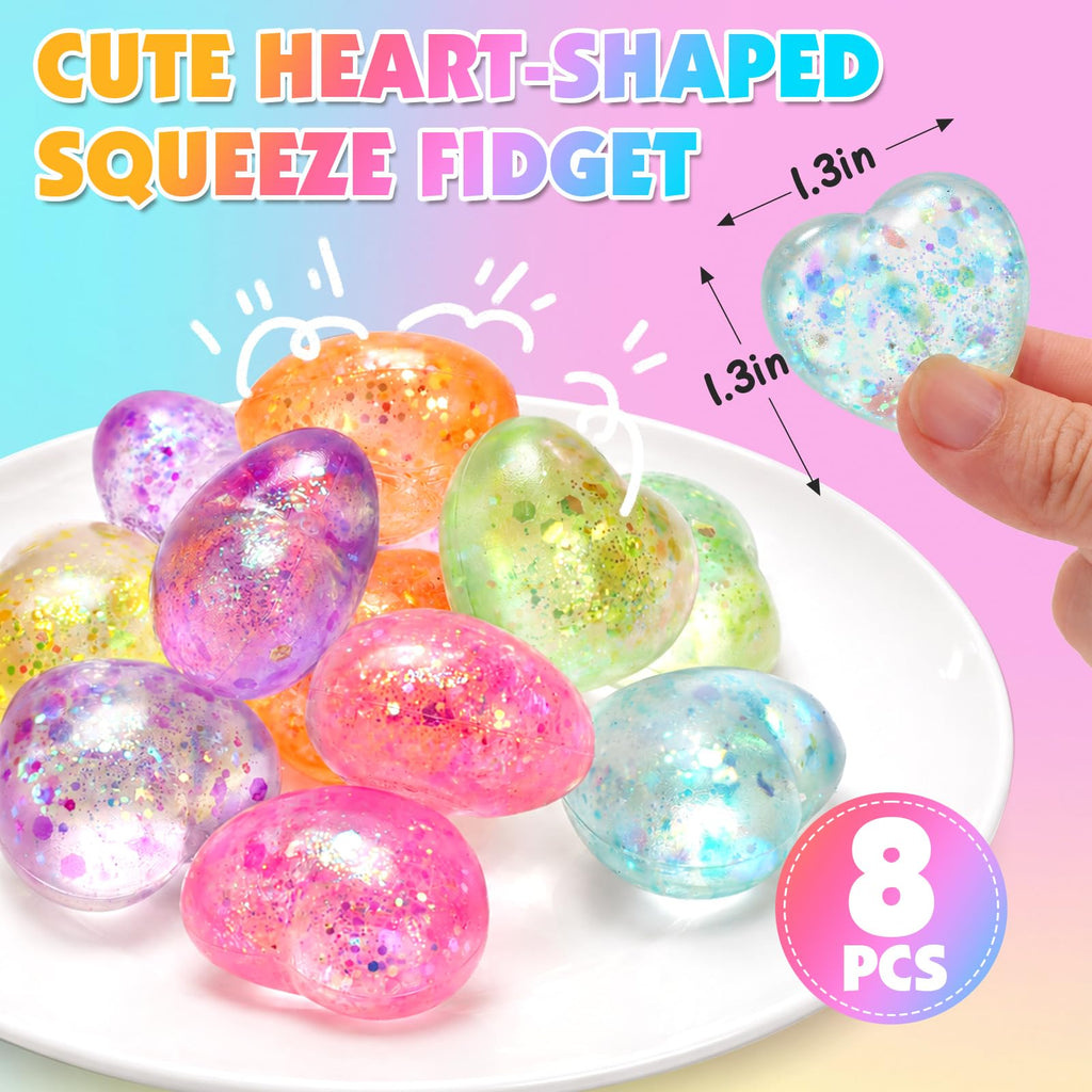 VESPRO 12Pack Fidget Toys Squishy ，Cute Bear Squeeze Ball