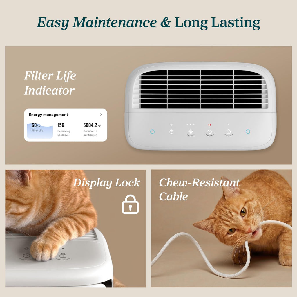 Levoit Air Purifier for Home Pets Hair Allergens in Bedroom Quiet Purifiers