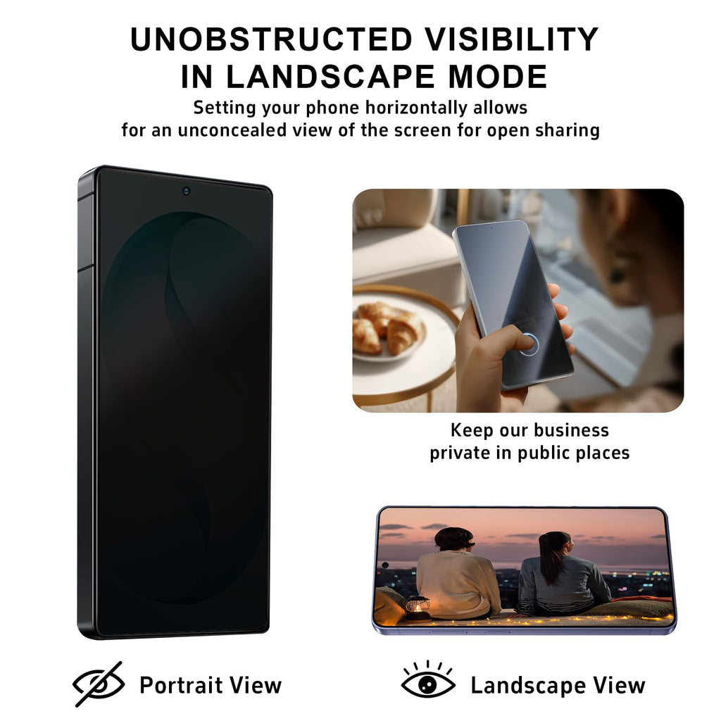 2 Pack Privacy Screen Protector for iPhone 14 Pro Max Purple