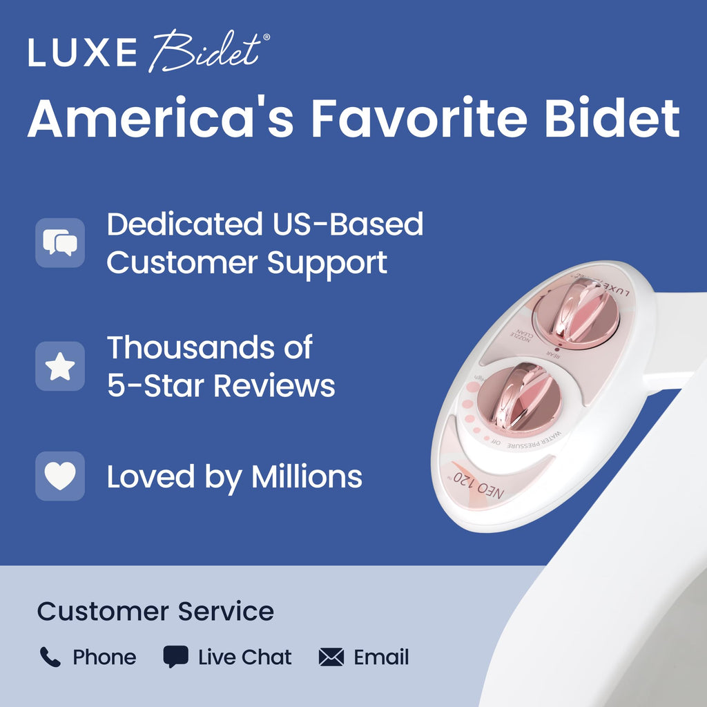 LUXE Bidet NEO 120 - Bidet Attachment for Toilet Seat, White