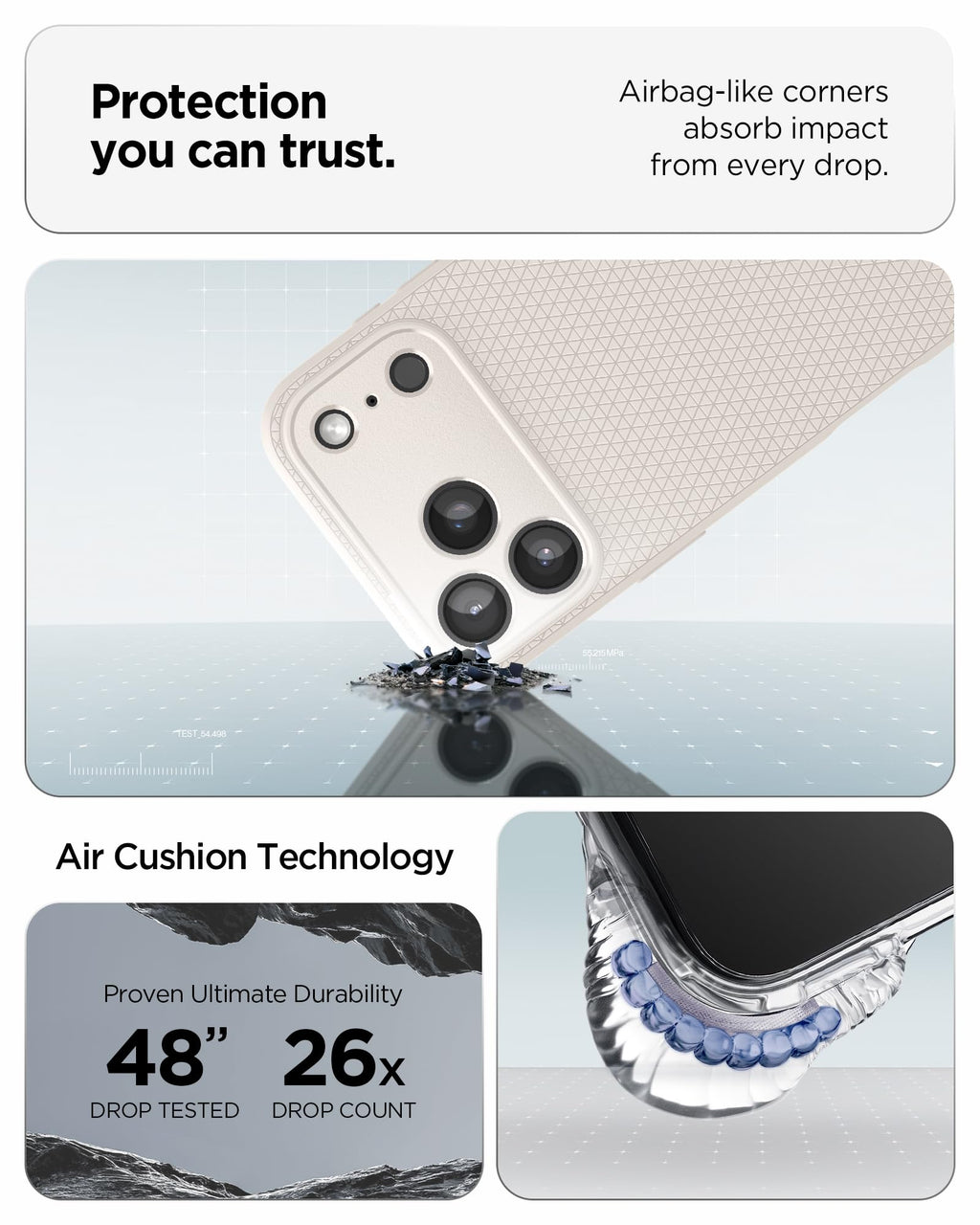 Spigen Liquid Air Designed for iPhone 13 Pro Max Case (2021) - Matte Black