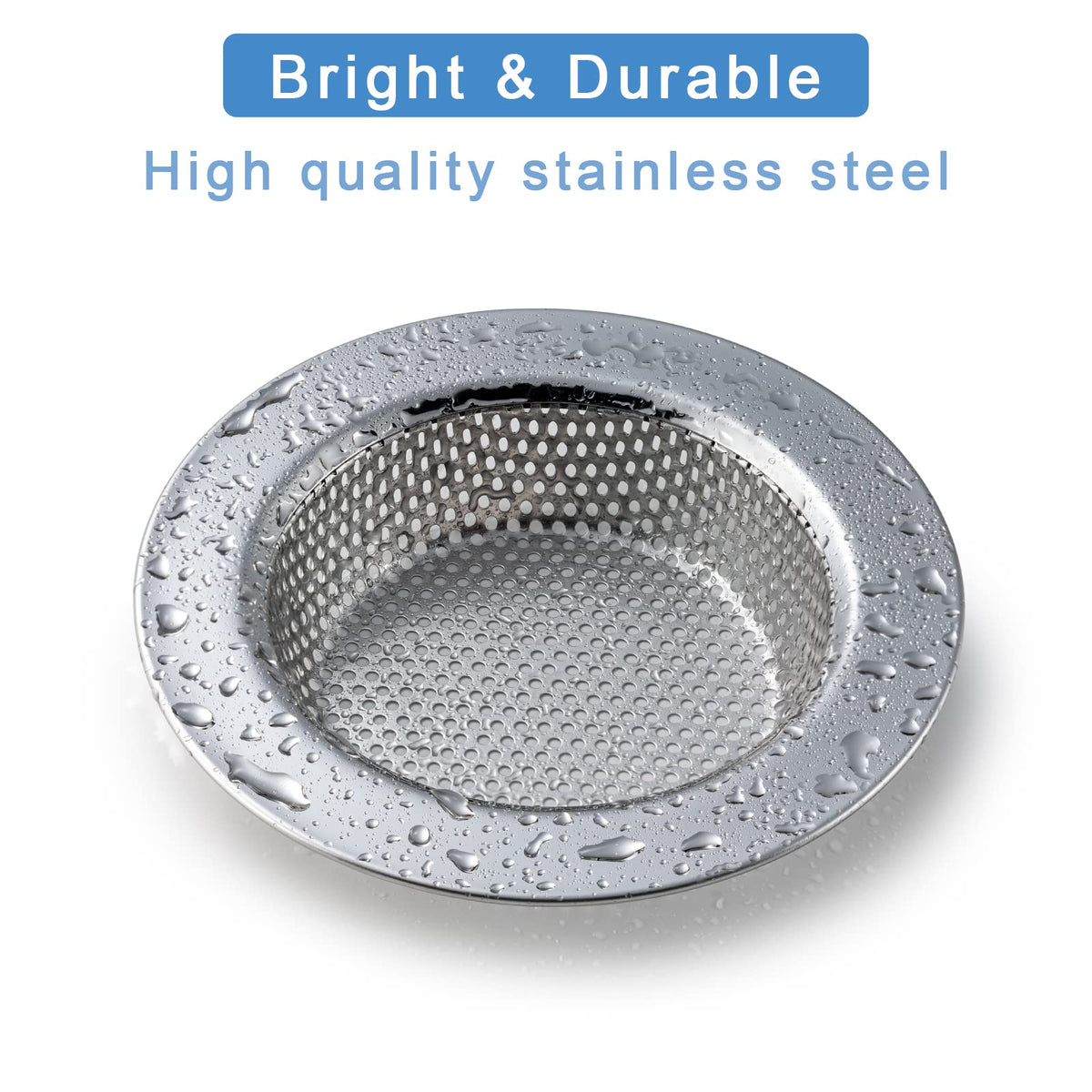 2 Pcs Sink Strainer Double-Layer Safe Design for Kitchen Sink Drain Basket
