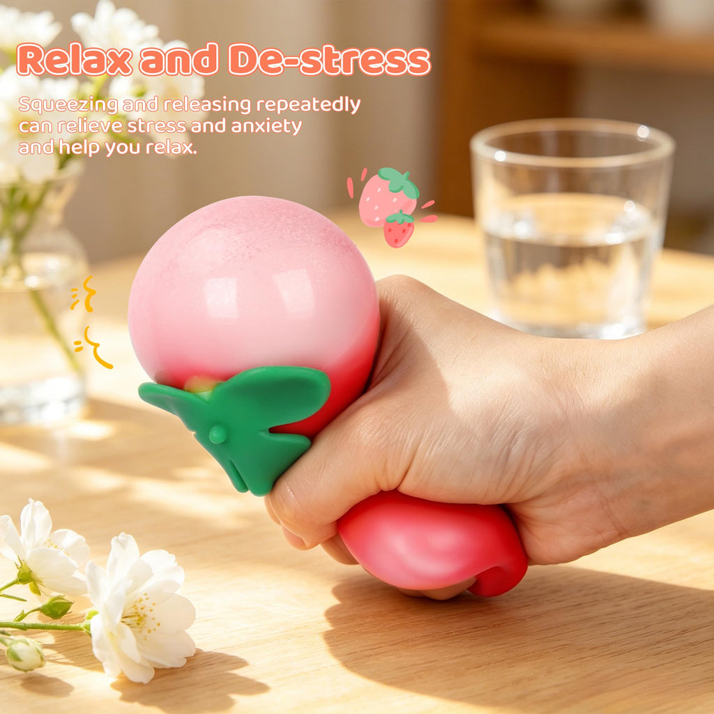 Strawberry Squishy-5.5 Inch Jumbo Slow Rising Squishys,Squeeze Toys,Giant Strawberry Squishy,Soft Fruit squishys,Sensory Toys for Stress Relief, Party Favors Gift for Boys Girls Adults