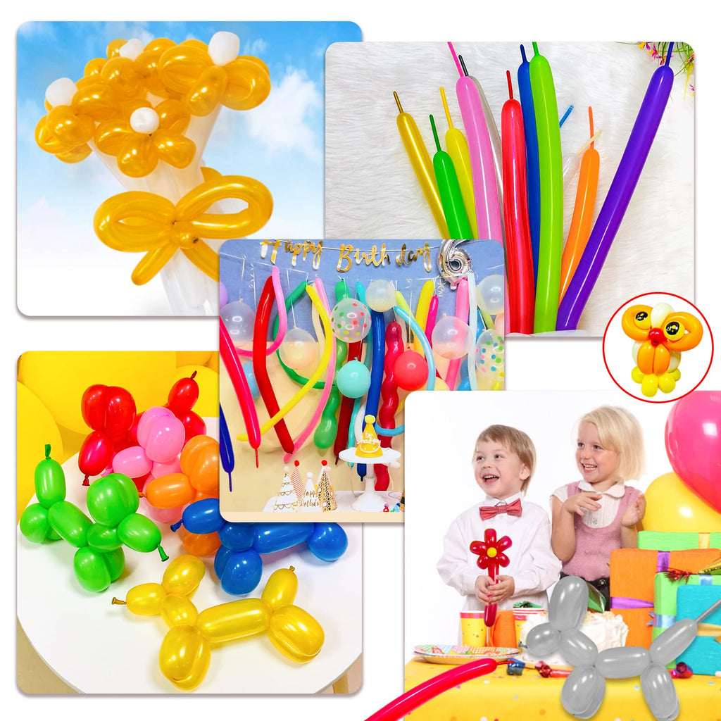 100Pcs clear 260 Balloons Clear Long Skinny Latex Balloon for Animal Ballons, Premium Quality Balloons for Beginners Baloons Making Kid's Carnivals Party Decoartion