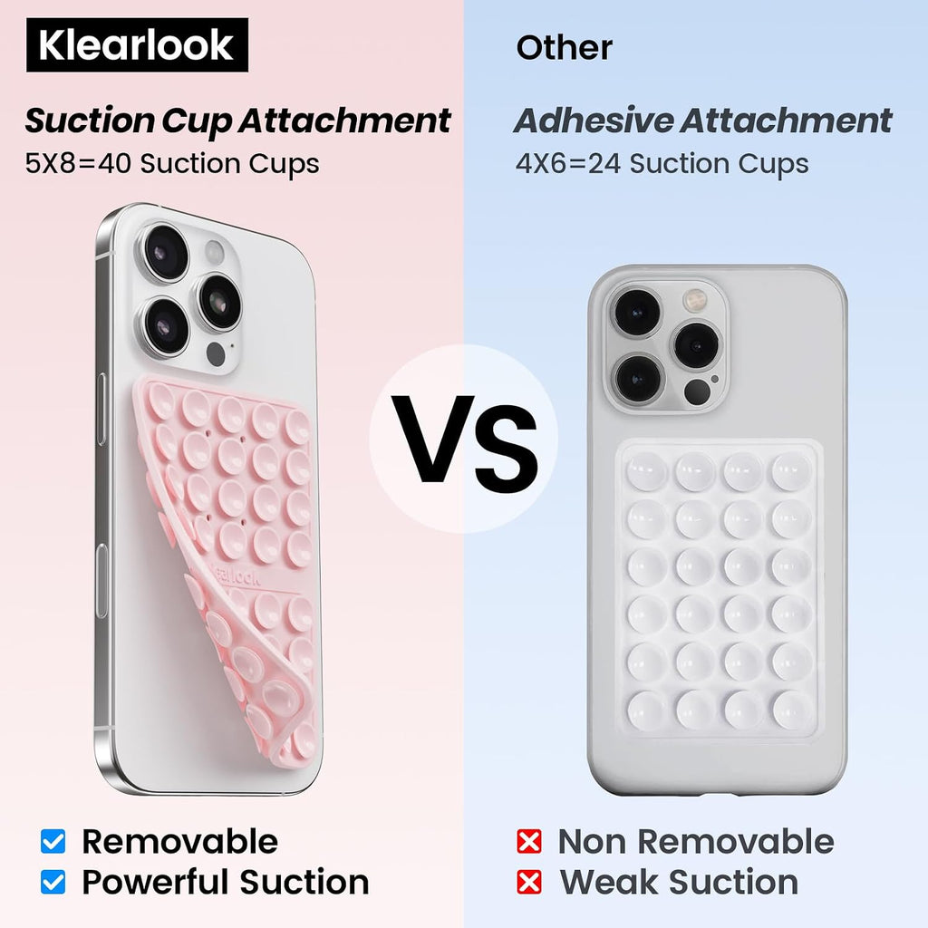 Klearlook 4PCS Silicone Double Sided Suction Cup Phone Case, Combination C