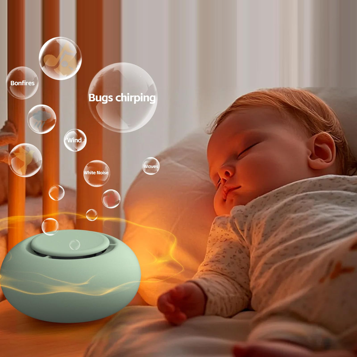 Portable Baby Sound Machine & Essentials for Babies & Kids-Blue