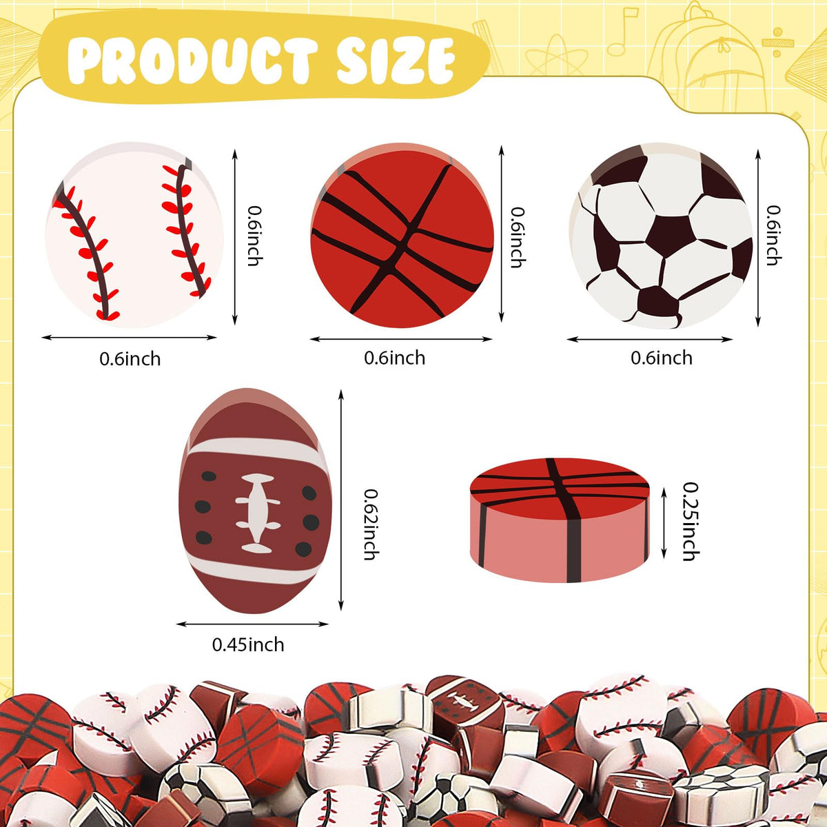 JUNEBRUSHS 150Pcs Fall Mini Erasers, Cute Thanksgiving Erasers Bulk