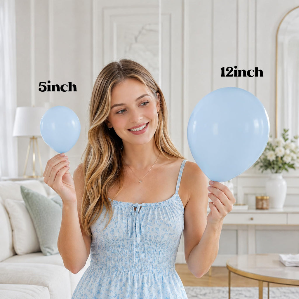 Togvu White Balloons, 50Pack 5 Inch Small Mini Matte White Latex Party Balloons for Wedding Engagement Bridal Baby Shower Anniversary Decorations Supplies