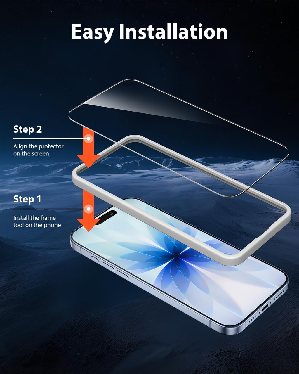 Mkeke Screen Protector for iPhone 17 Pro, 3 Pack 9H+ Tempered Glass