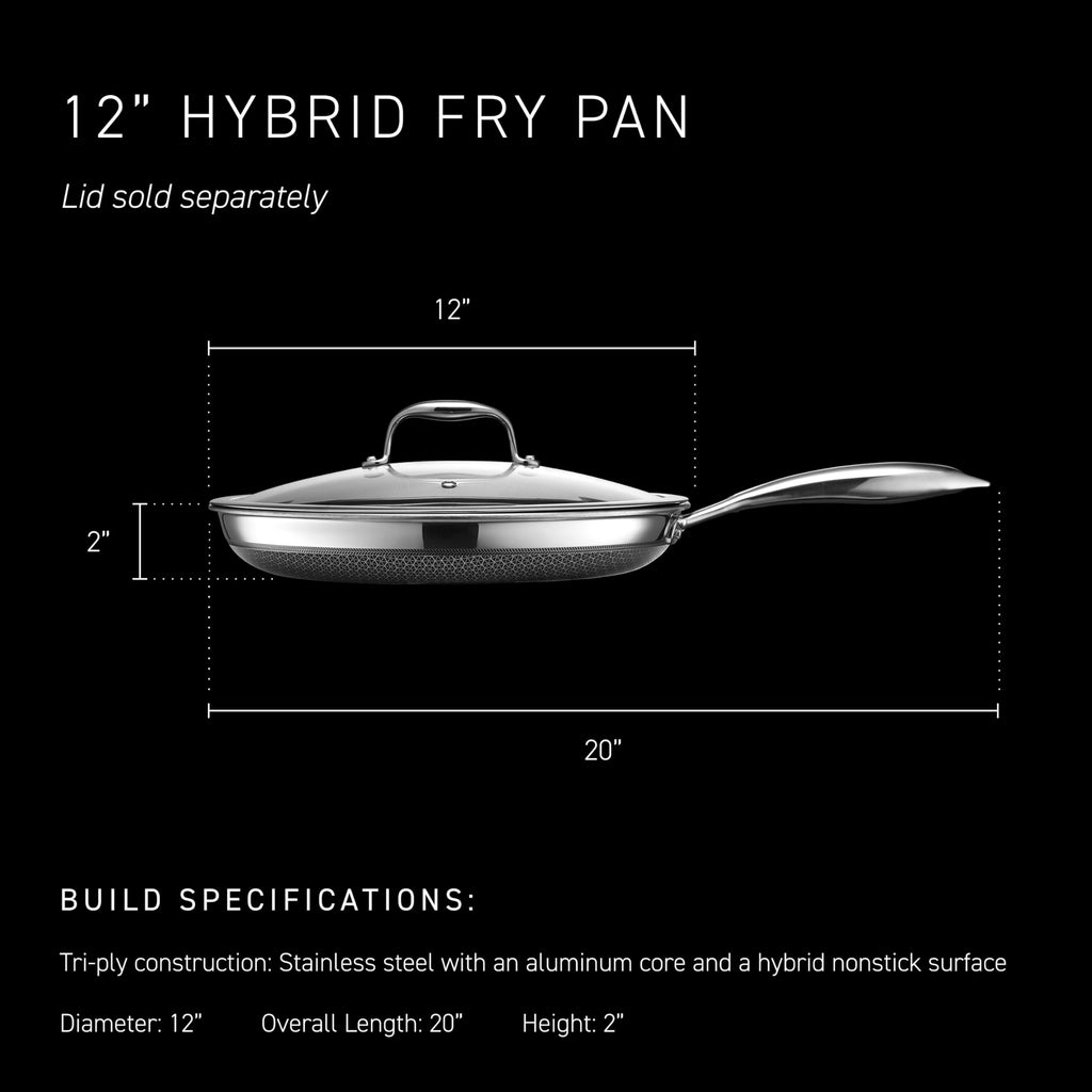 HexClad 10" Hybrid Nonstick Frying Pan, Dishwasher & Induction Safe