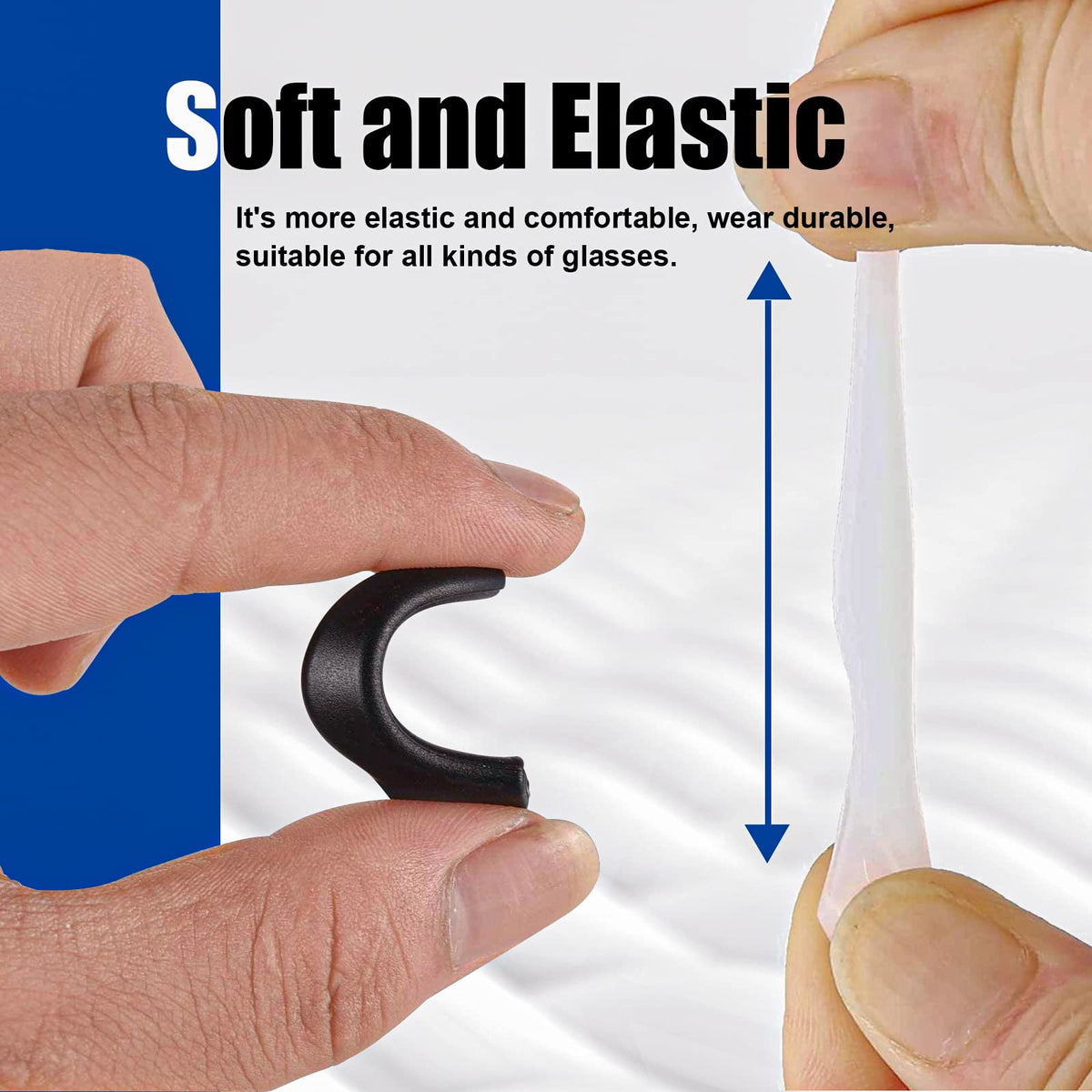 SMARTTOP Eyeglass Ear Grips -20 Pairs eye glasses ear grippers Anti-slip Holder, Silicone Ear Hook, eyeglasses ear grip Sleeve Retainer for Sports Glasses, Sunglasses Reading Glasses