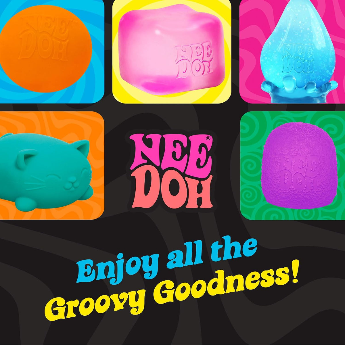 Schylling Needoh Squeezza - Sensory Squeeze Toy - Colors May Vary