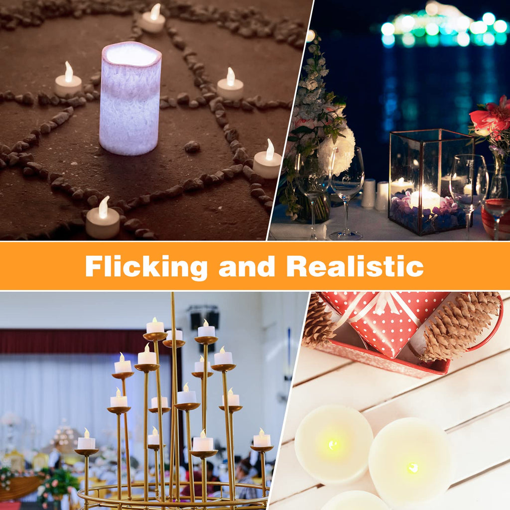 KOABY 12/24/50/100/200/400 Pack LED Tea Lights