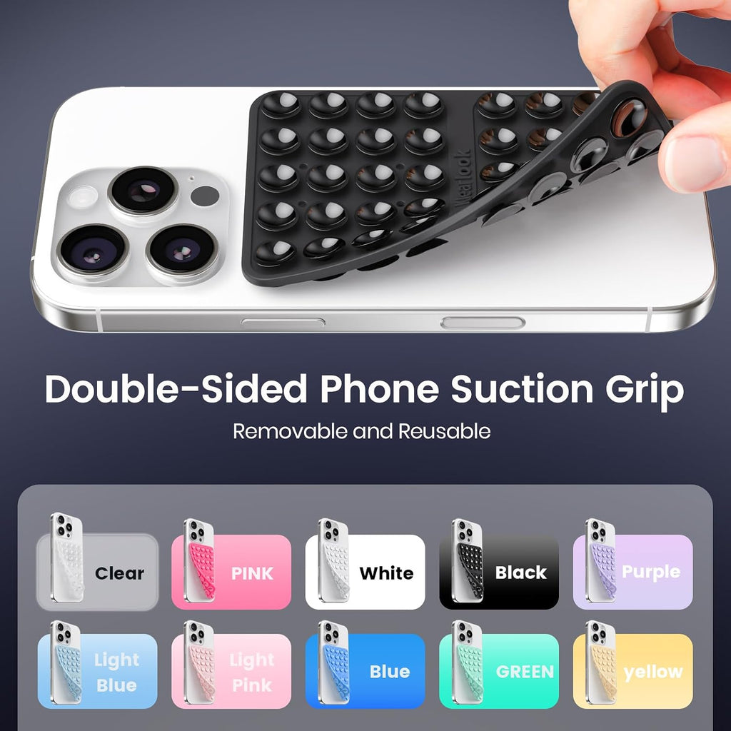 Klearlook 4PCS Silicone Double Sided Suction Cup Phone Case, Combination C