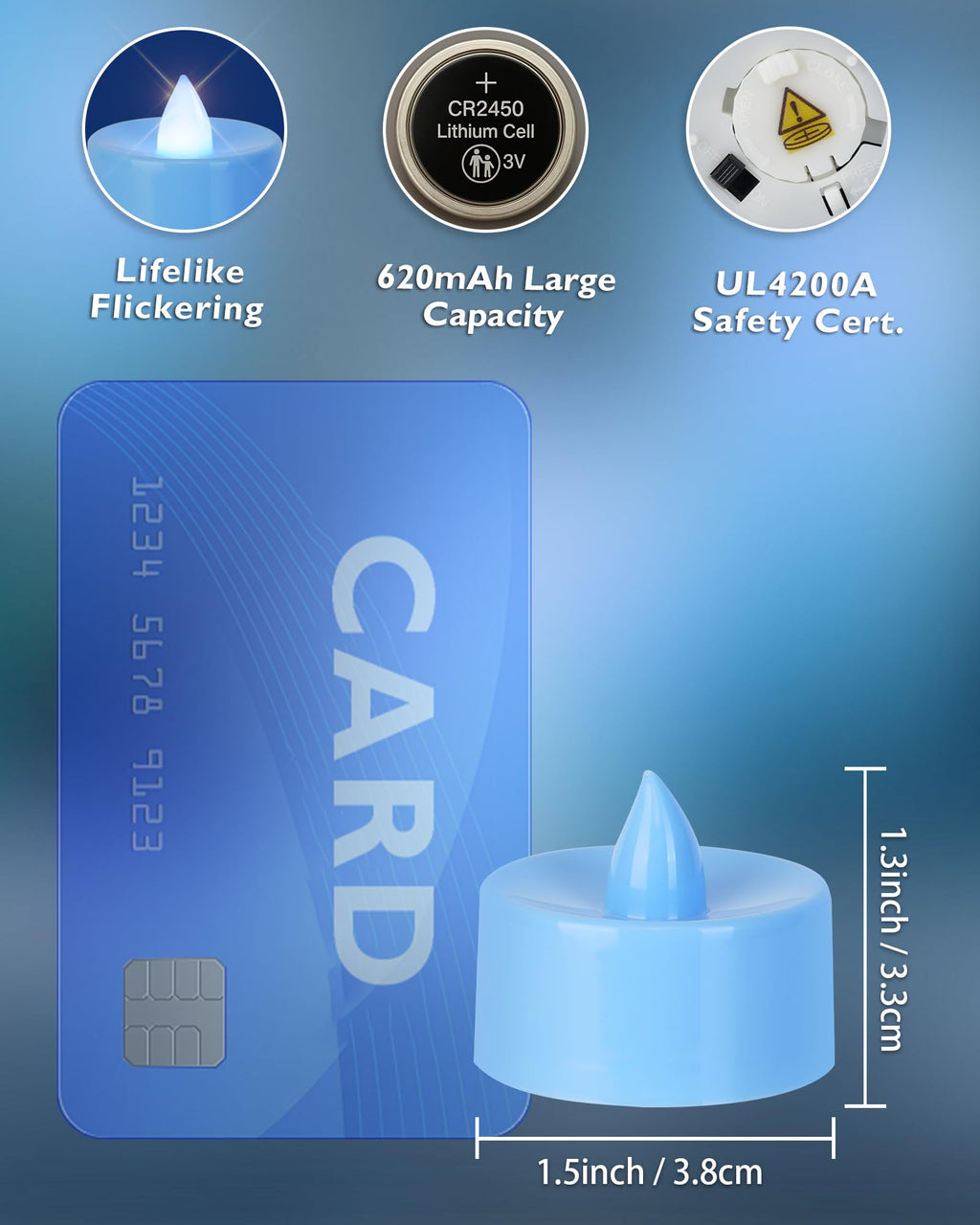 Homemory 24-Pack Remote Flameless LED Battery Tea Light Candles, 400+Hrs