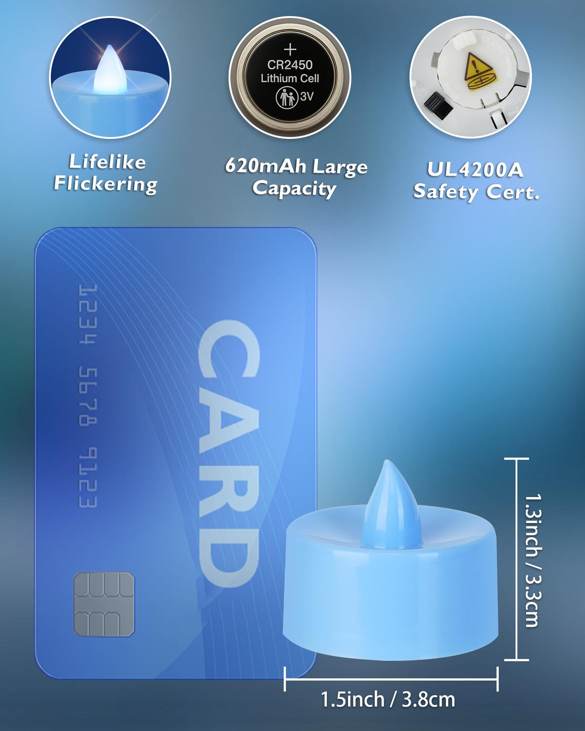 Homemory 24-Pack Remote Flameless LED Battery Tea Light Candles, 400+Hrs