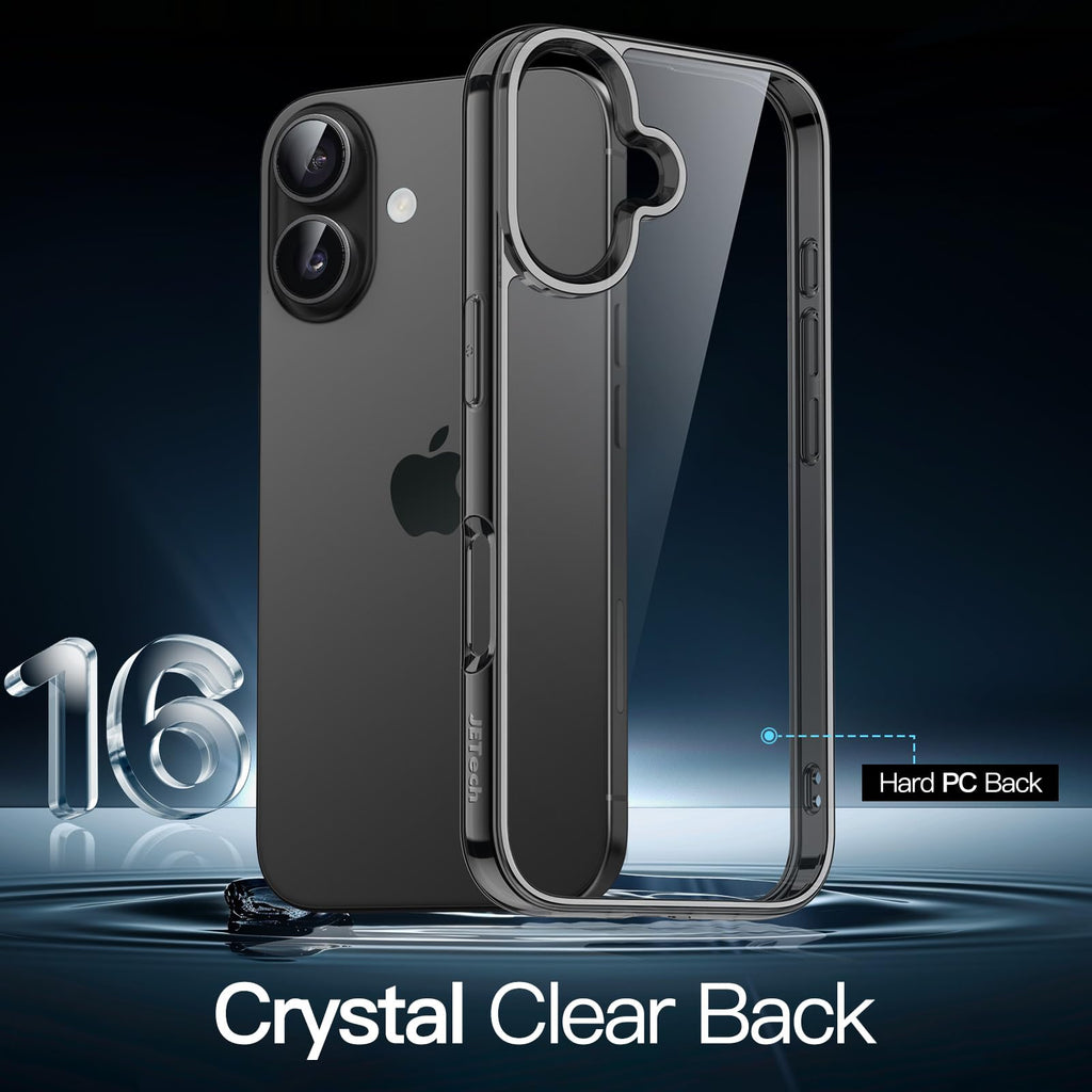 JETech Case for iPhone 16 Pro, Anti-Yellowing, Natural Titanium