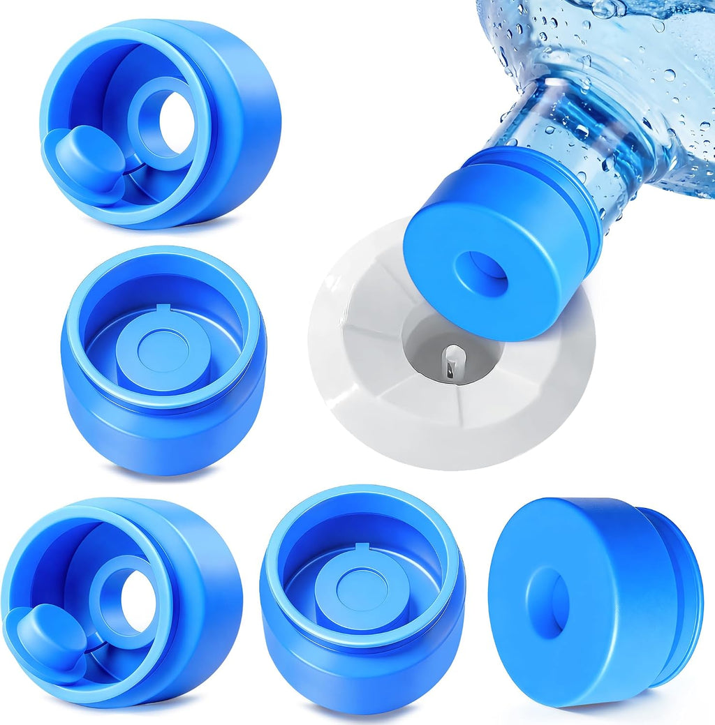 Gofriipai 3 and 5 Gallon Water Jug Cap, Reusable Silicone Bottle Lid Covers