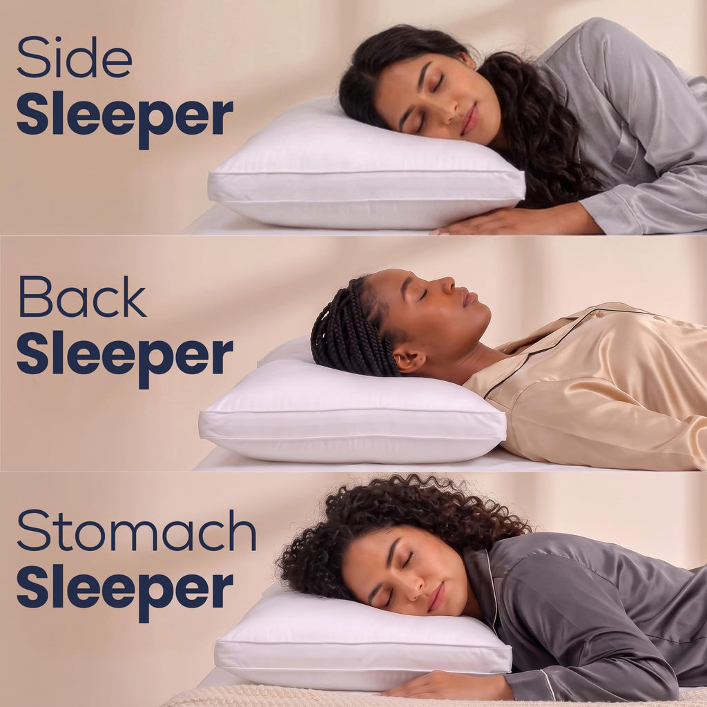 Utopia Bedding Gusset Bed Pillow, Hotel Pillows Queen Size Set of 2, White