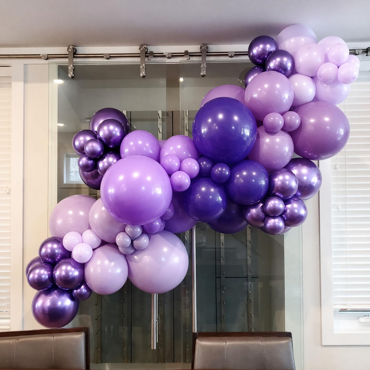 Rose Gold and Black Balloons for Bridal Shower Women Birthday Decorations
