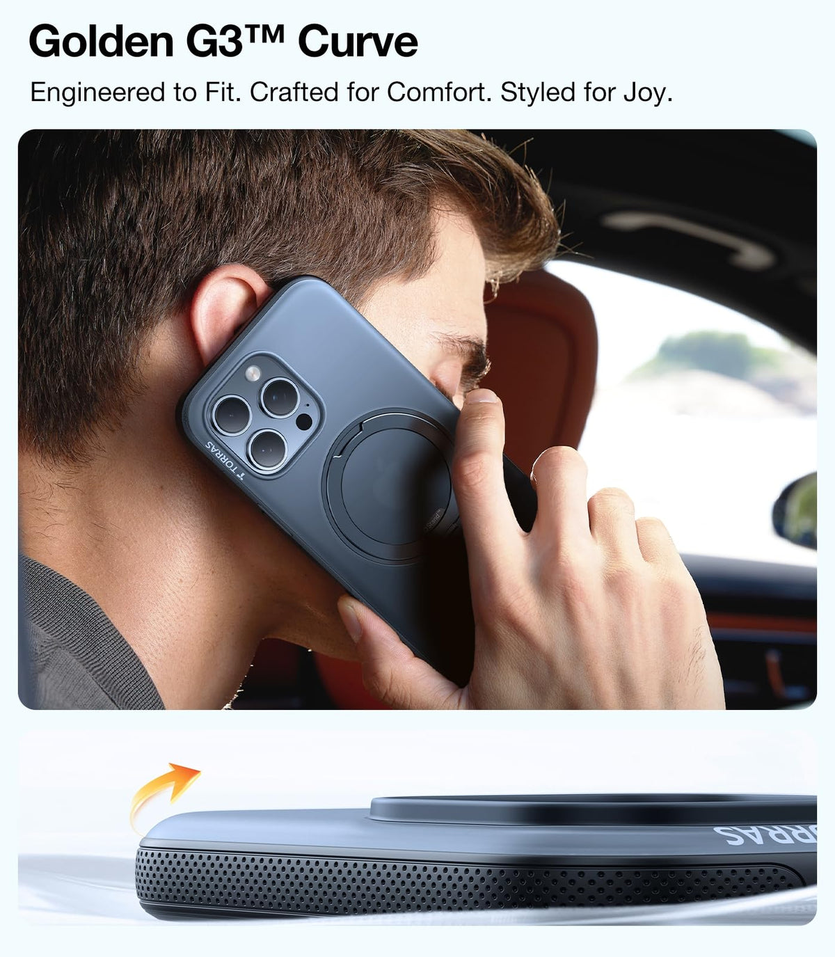 TORRAS 360 Magnetic Stand for iPhone 17 Pro Max Case, Clear