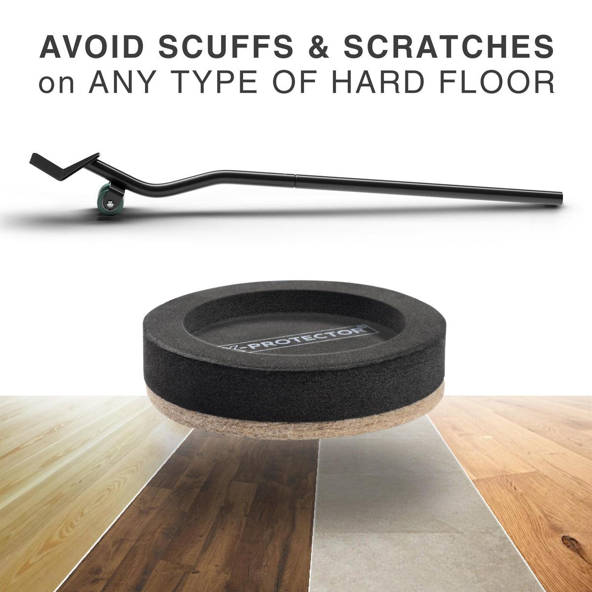 Felt Furniture Sliders for Hardwood Floors X-PROTECTOR 16 PCS 3 ½”