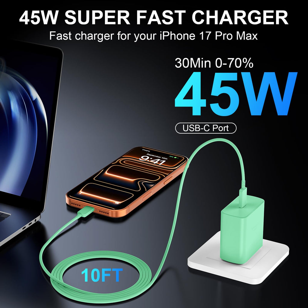 iPhone 18 17 Pro Max Charger Fast Charging 45W USBC iPhone Duo Fast Charger