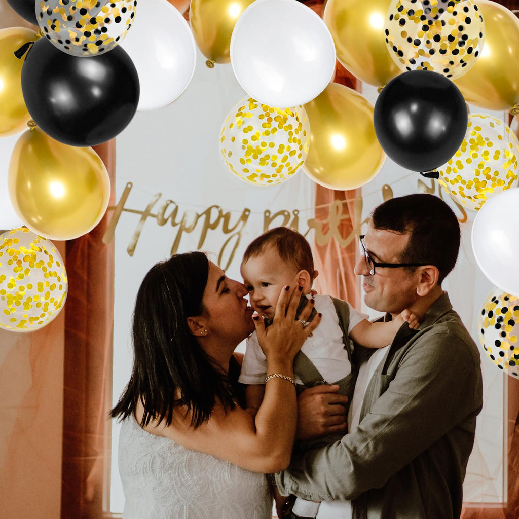 68Pcs Dusty Blue and Champagne Gold Balloons 12 Inch Sand White Pastel Baby Blue Confetti Balloon for Boy Baby Shower Bridal Shower Birthday Wedding Party Decorations.