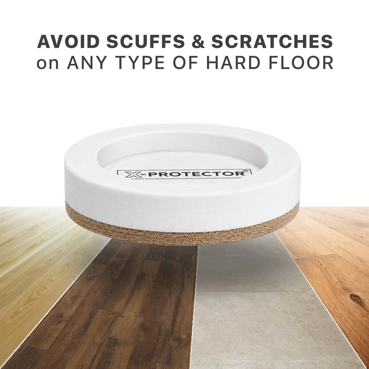 Felt Furniture Sliders for Hardwood Floors X-PROTECTOR 16 PCS 3 ½”