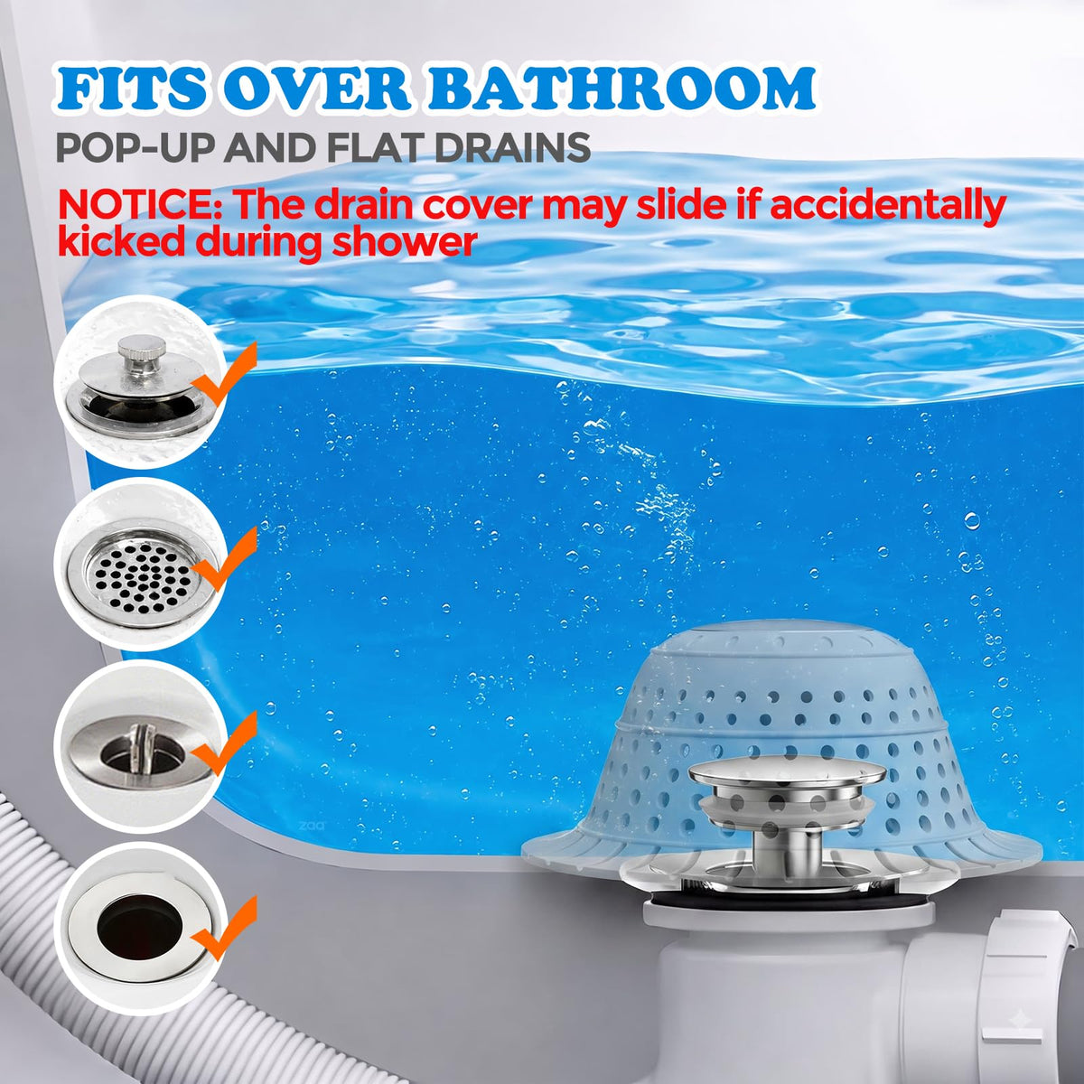 zaa Shower Drain Hair Catcher Bathtub Drain Strainer Sink Drain Protector
