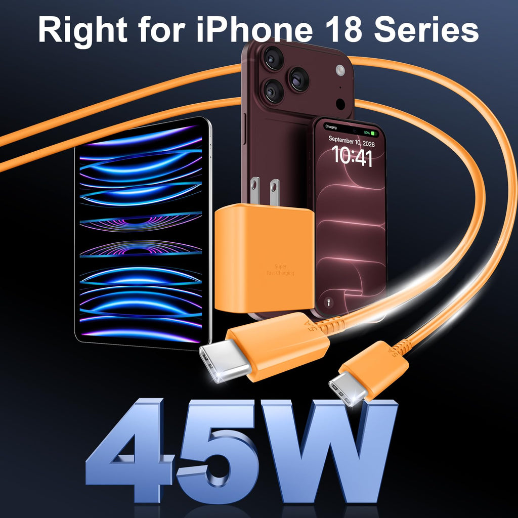 iPhone 18 17 Pro Max Charger Fast Charging 45W USBC iPhone Duo Fast Charger