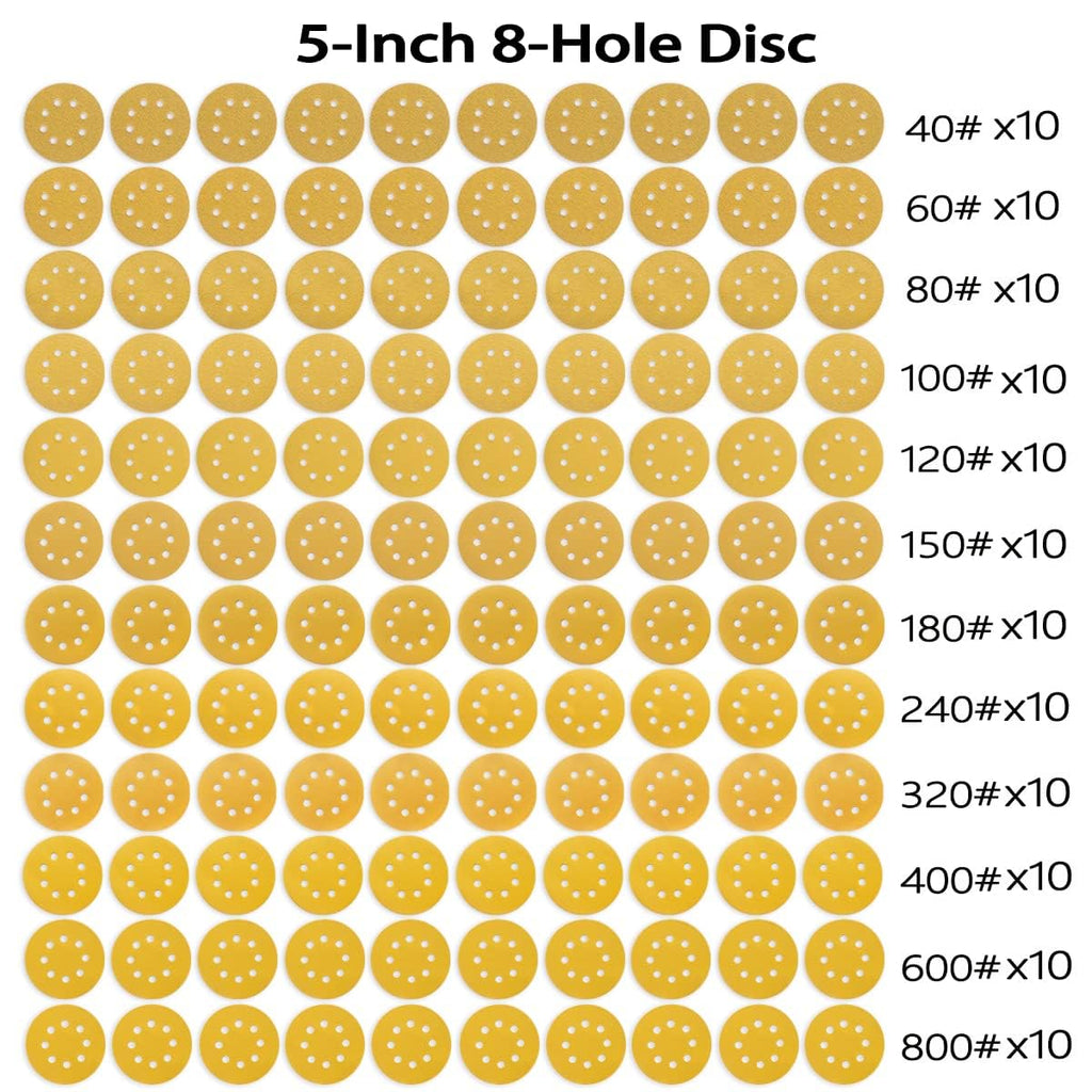 50PCS 5 Inch Sanding Discs 2500 Grit Random Orbit Sander Sandpaper