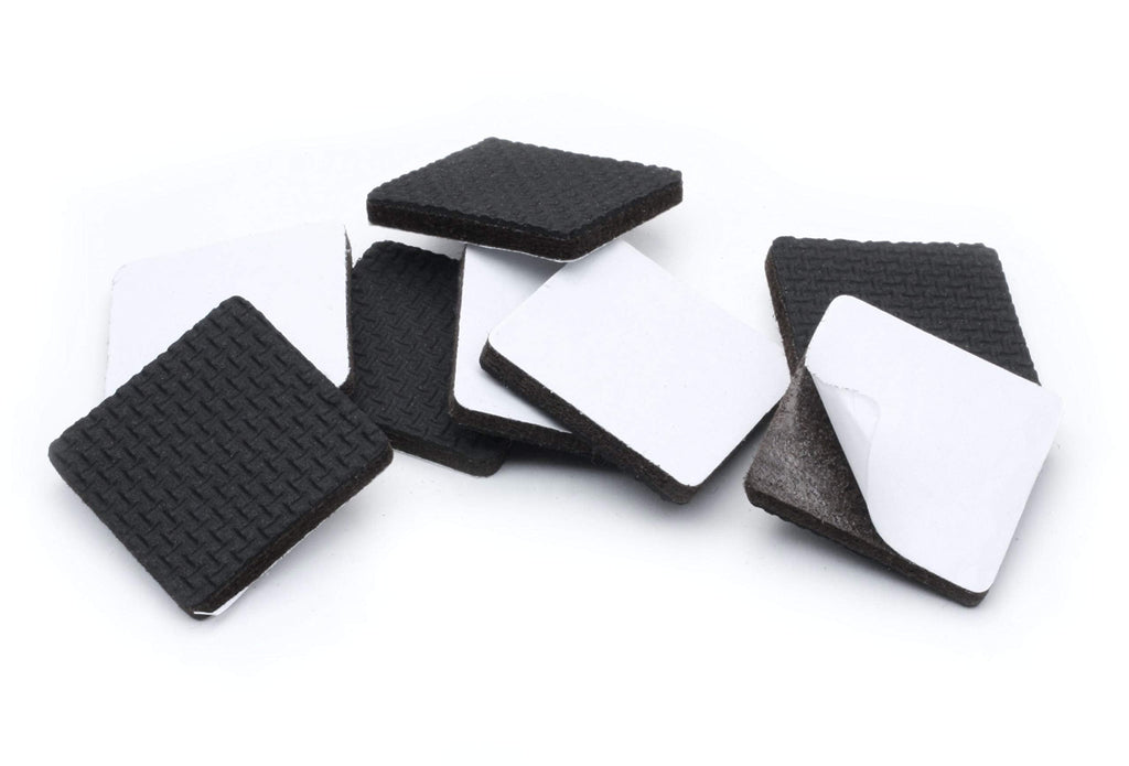 Slipstick GorillaPads CB147 Non Slip Furniture Pads/Gripper Feet (Set of 16) Self Adhesive Rubber Floor Protectors, 1 inch Round, Black