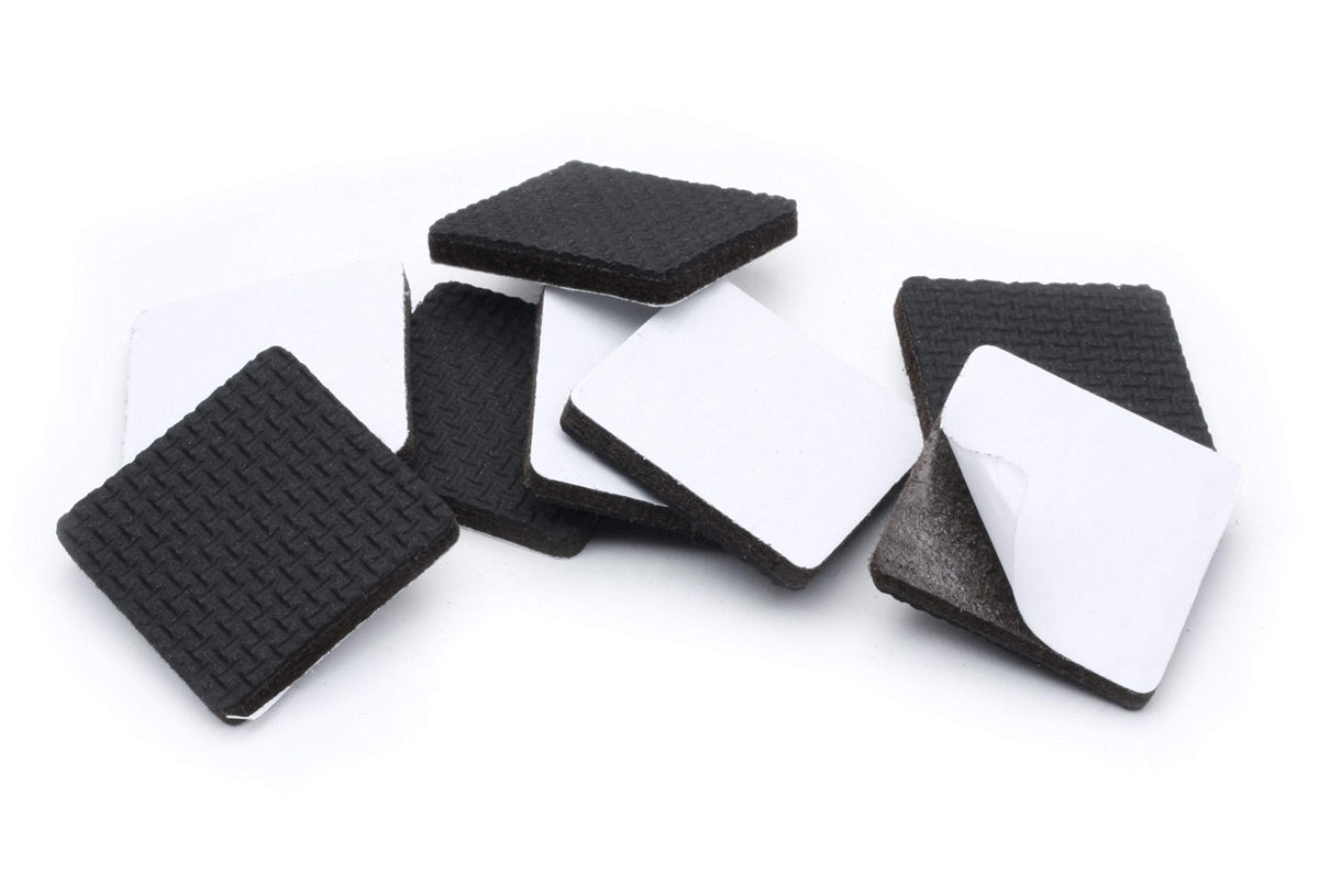 Slipstick GorillaPads CB147 Non Slip Furniture Pads/Gripper Feet (Set of 16) Self Adhesive Rubber Floor Protectors, 1 inch Round, Black