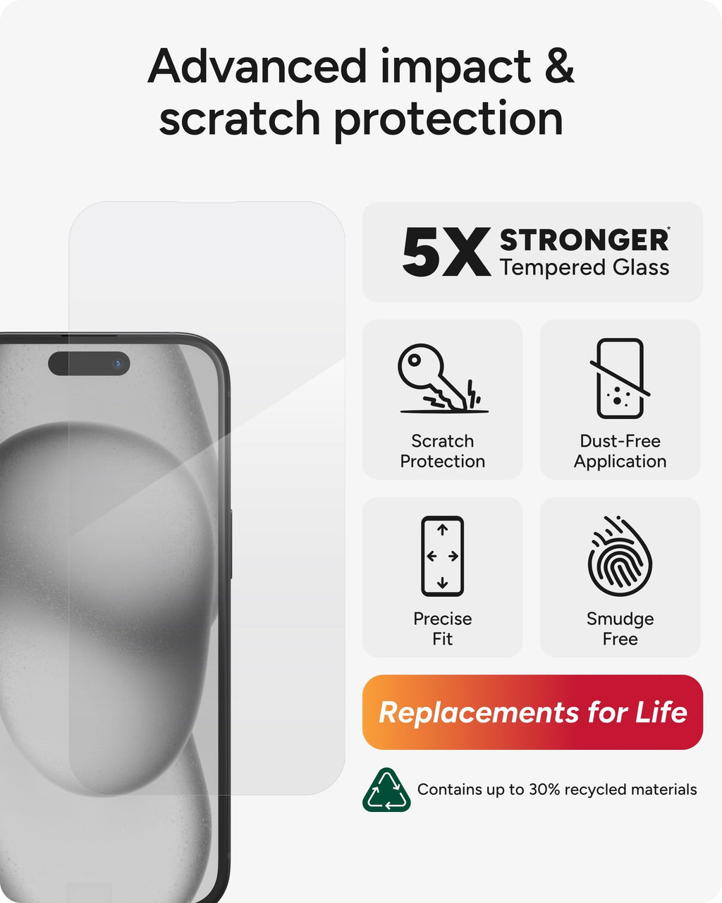 ZAGG Glass Elite Screen Protector for Apple iPhone 11 Pro Max and Xs Max