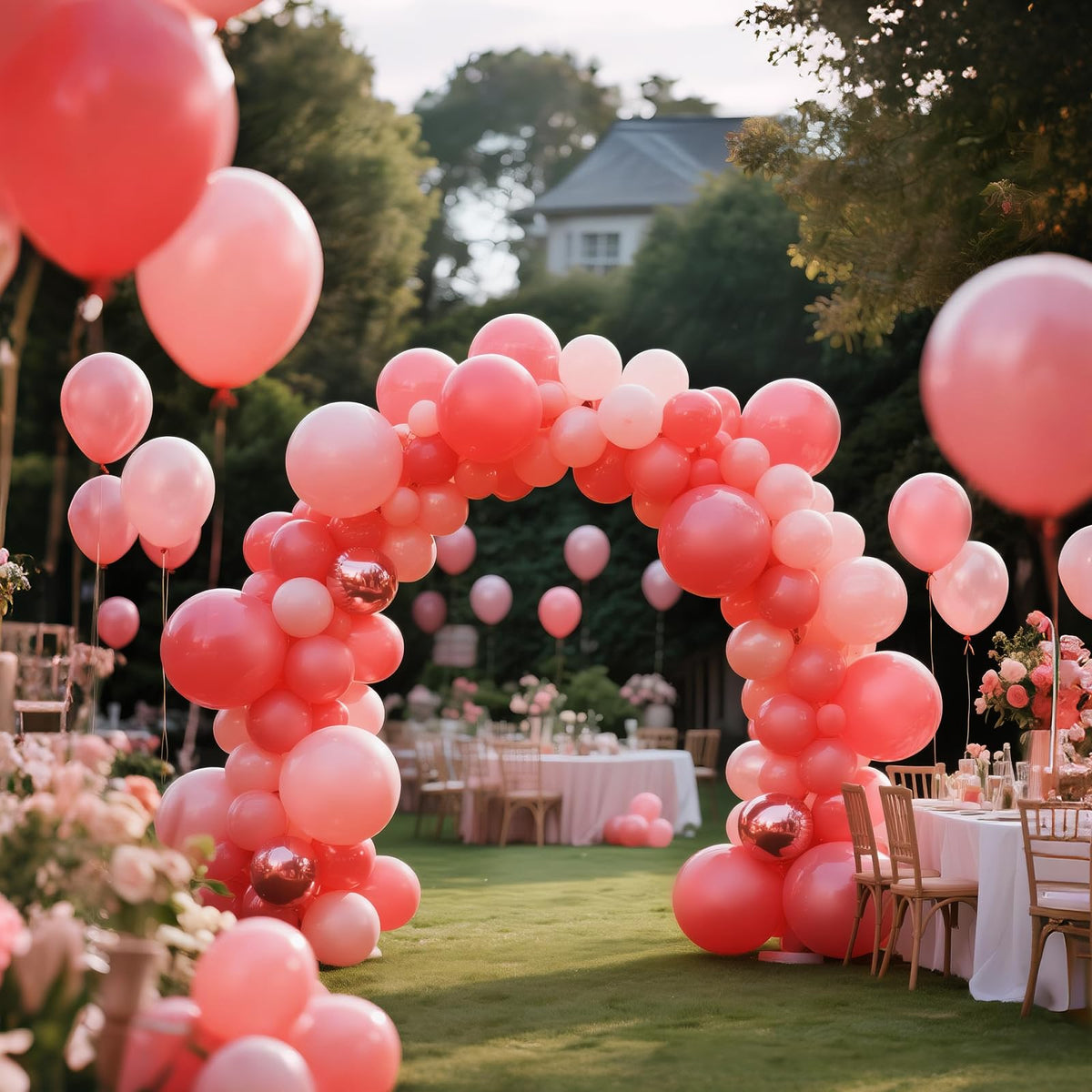 Red Balloon 110pcs, Red Latex Balloons12 inch for Christmas Birthday Valentine's Day Wedding(with 2 Ribbons).
