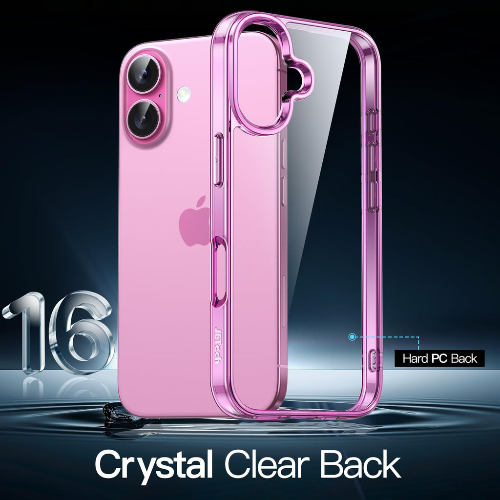 JETech Case for iPhone 16 Pro, Anti-Yellowing, Natural Titanium