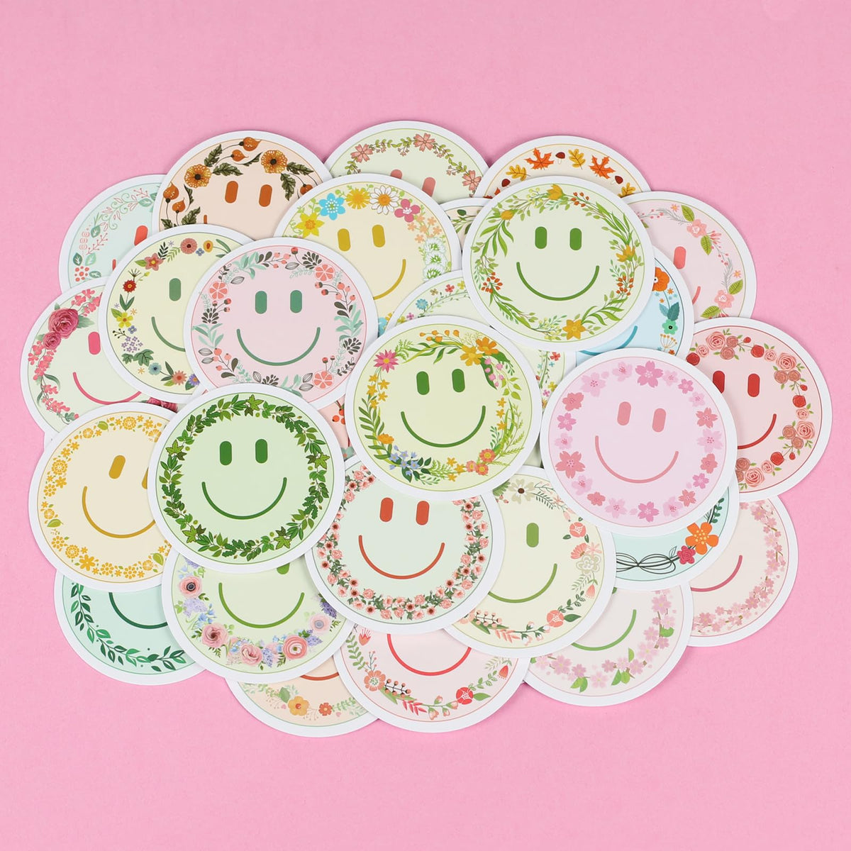 100PCS Smile Neon Stickers
