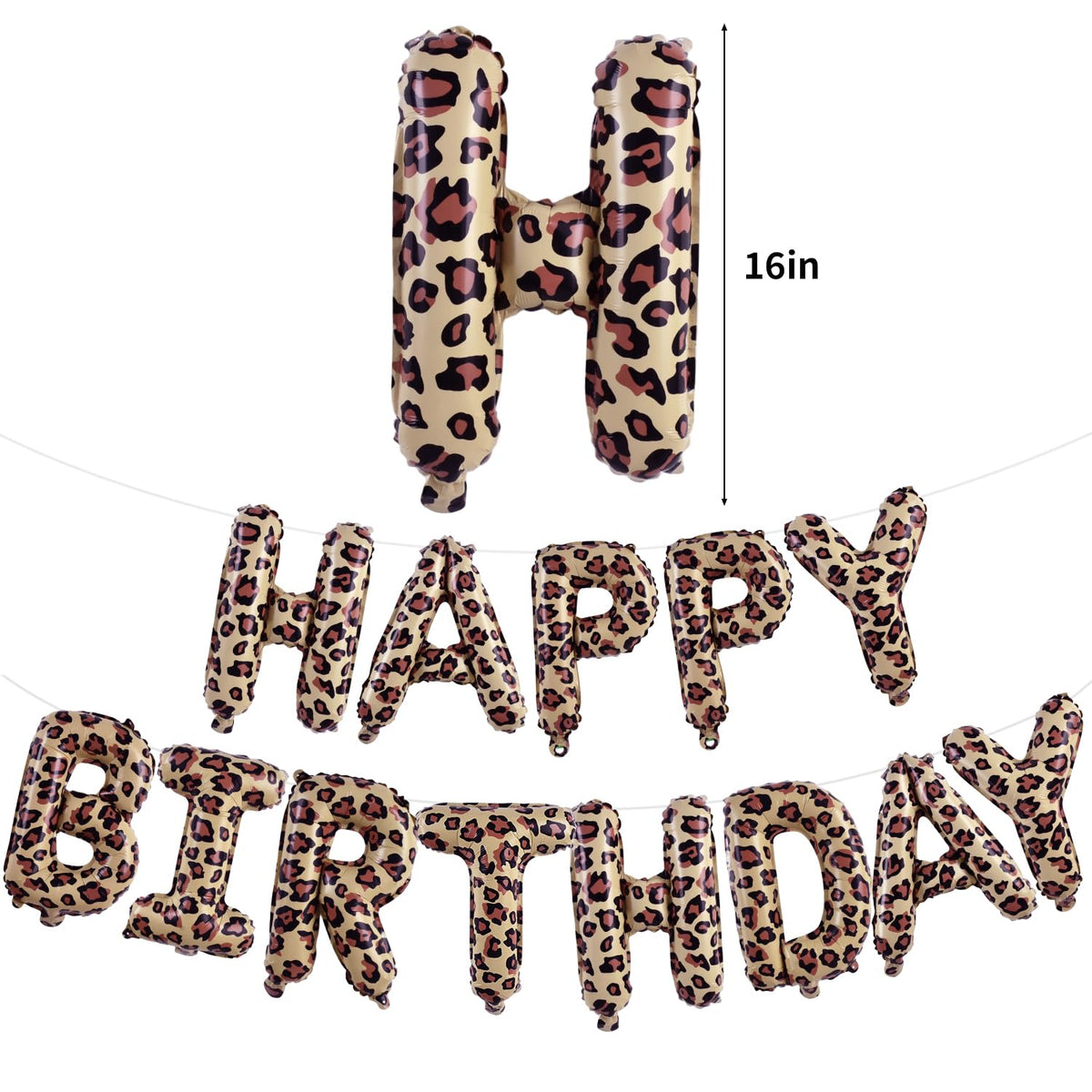 TONIFUL 16 Inch Yellow White Gingham Happy Birthday Foil Balloon