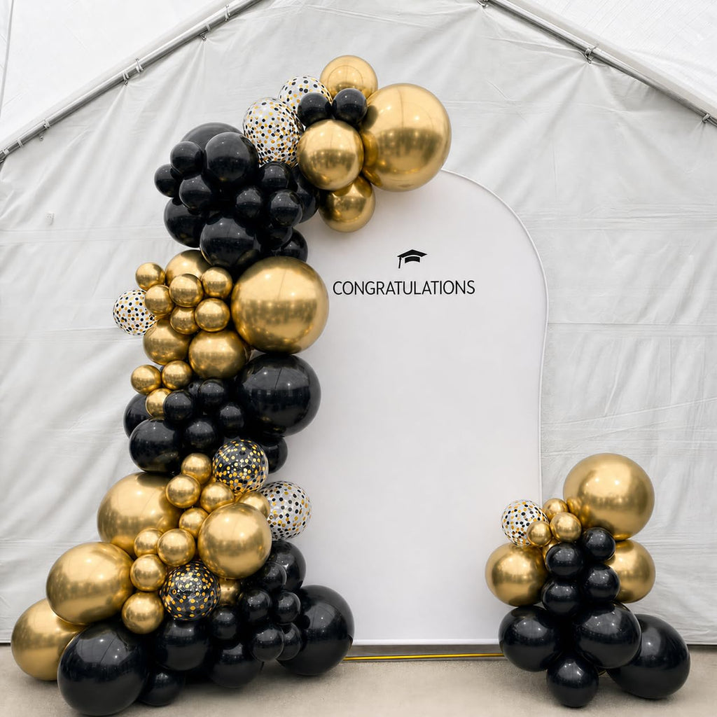 Rose Gold and Black Balloons for Bridal Shower Women Birthday Decorations